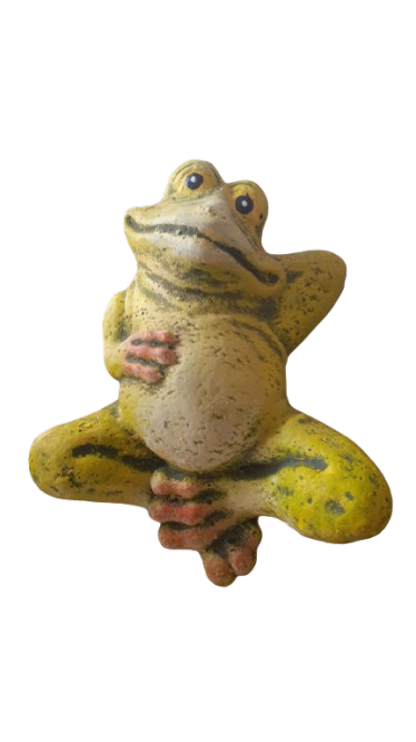 Medium Frog On His back cement Ornament