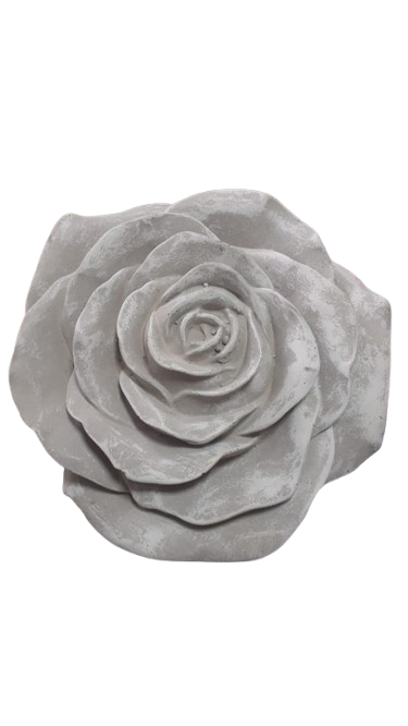 Medium Rose Cement Ornament