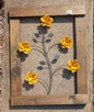 Metal Rose in Frame