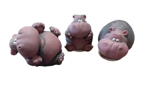 Small Hippo Concrete Ornament