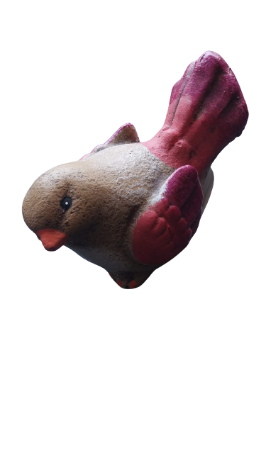 Small Cement painted Bird(C14-P)