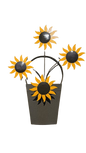 Metal Sunflower Bucket