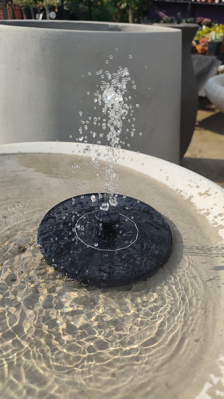 Solar Powered Water Fountain