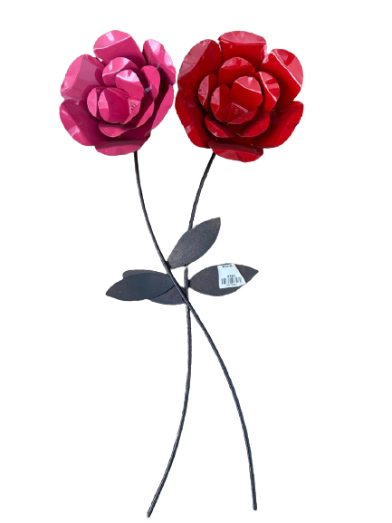 Single Metal Wall Roses