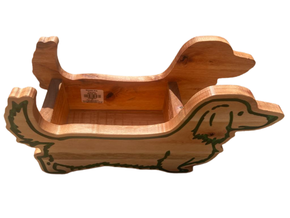 Wooden Dog Planters