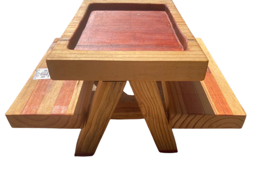 Medium Wooden Picnic Table Feeder