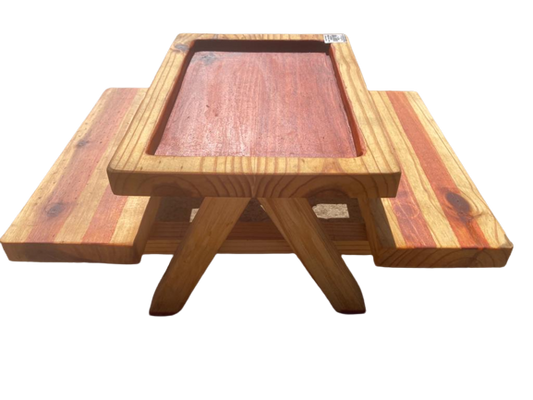 Large Wooden Picnic Table Feeder