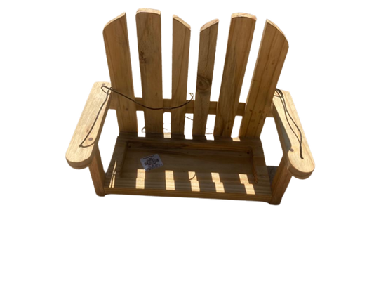 Hanging Wooden Bench Feeder