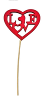 Wooden heart love