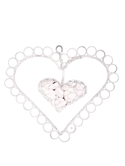 Decor Metal Heart Stone - Large