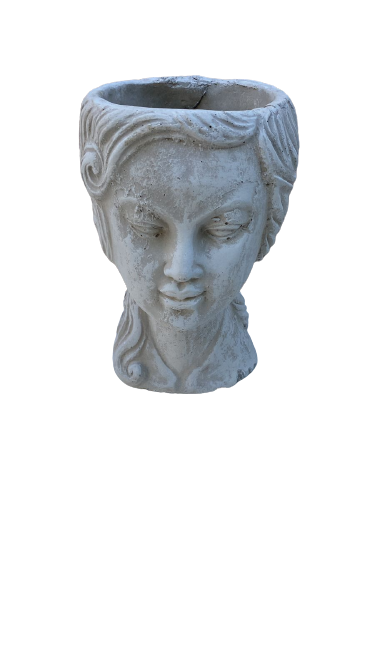 Cement Iris Head Planter Ornament(S10)