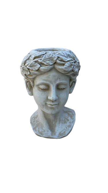 Cement Julius Head Planter Ornament