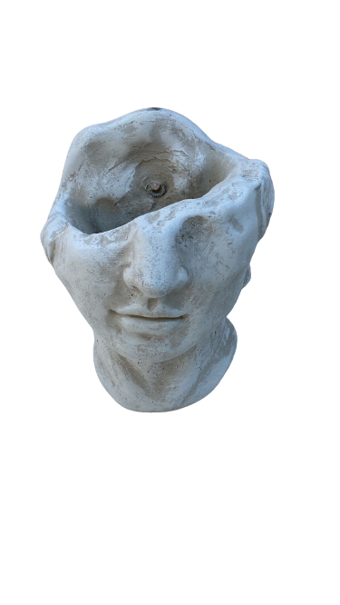 Large Cement Caesar Wall Planter Ornament(S16)