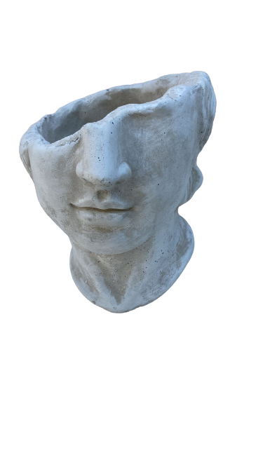 Large Cement Roman Half Head Ornament
