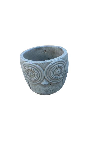 Large Cement Owl Pot(C21)