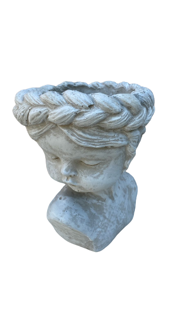 Cement Mila Head Planter Ornament