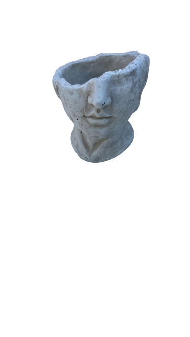 Small Cement Half Roman Head Ornament(S12)